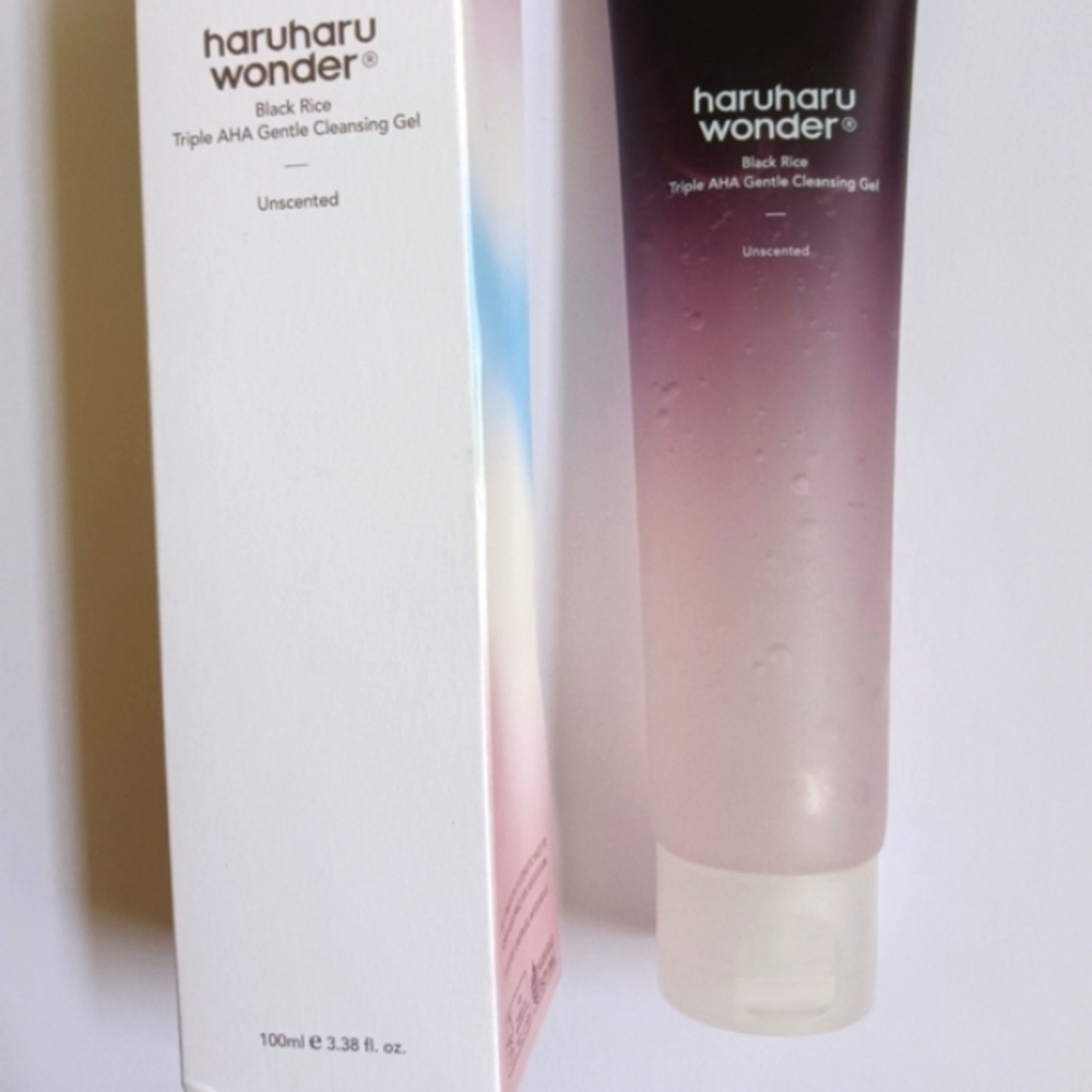 Haruharu Wonder Black Rice Triple AHA Gentle Cleansing Gel NEW K Beauty Cleanser